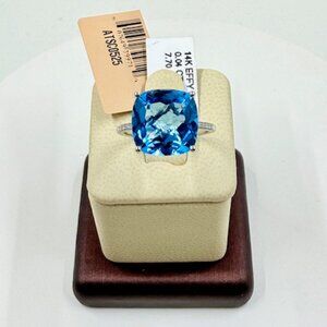 New Effy Blue Topaz & Diamond in 14k white gold